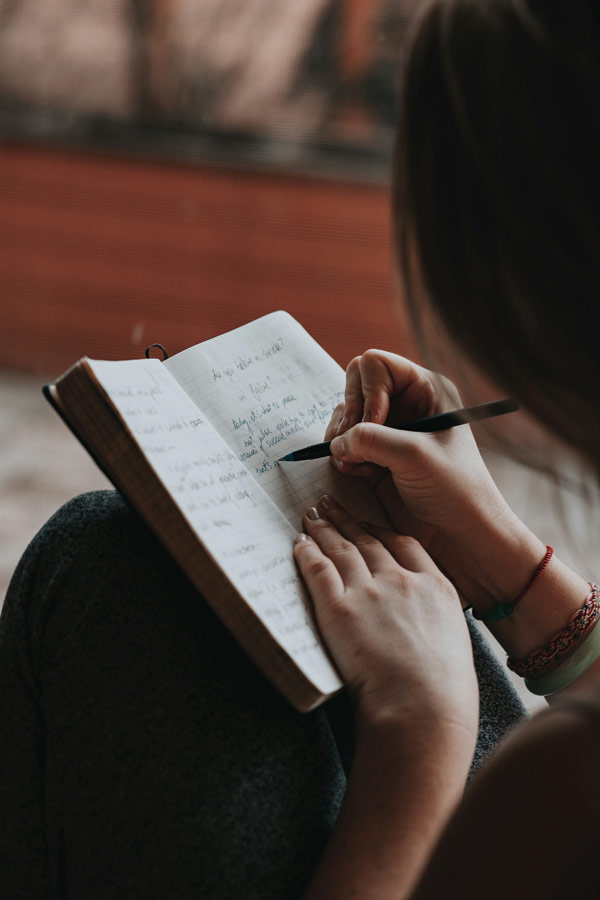 woman writing